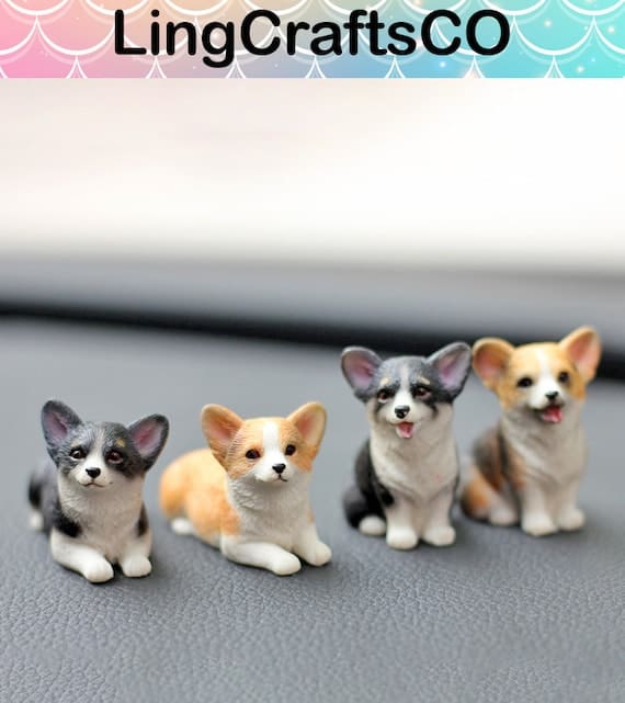 Miniature Corgi Figurines