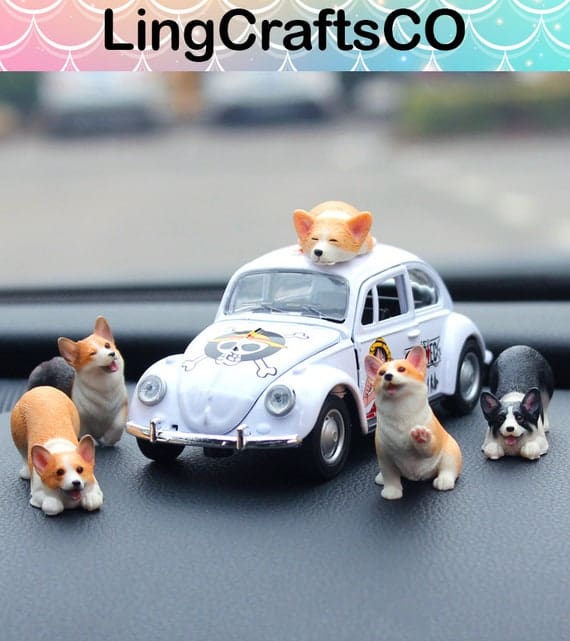 Miniature Corgi Figurines