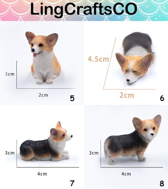 Miniature Corgi Figurines