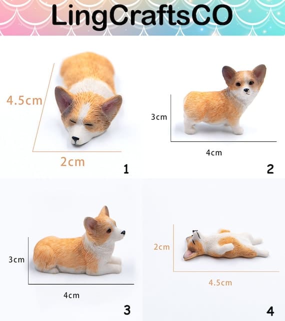 Miniature Corgi Figurines