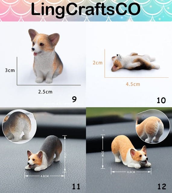 Miniature Corgi Figurines