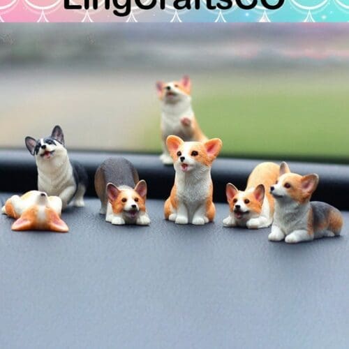 Miniature Corgi Figurines