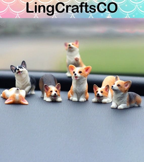 Miniature Corgi Figurines