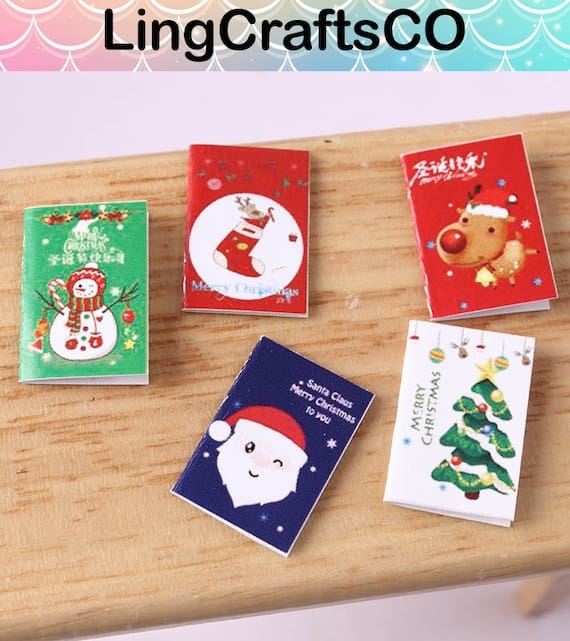 10PCS Miniature Christmas Cards