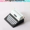 Miniature Wooden Typewriter