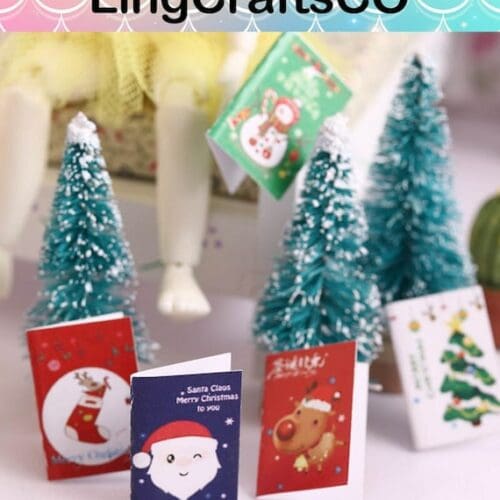 10PCS Miniature Christmas Cards