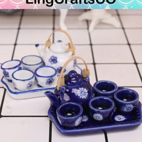 Miniature Ceramic Teapot Set