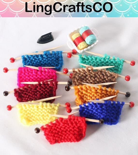 Miniature Colorful Sweater Needles