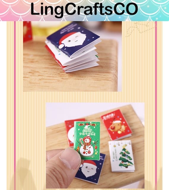 10PCS Miniature Christmas Cards