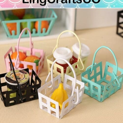 Miniature Colorful Shopping Cart