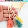 Miniature Colorful Wooden Mop