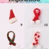 Miniature Christmas Scarf Set