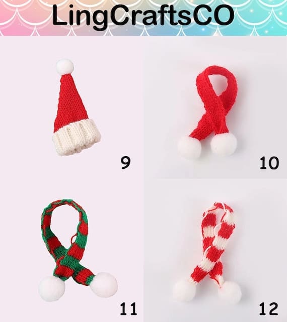 Miniature Christmas Scarf Set