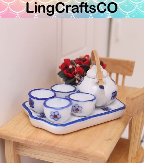 Miniature Ceramic Teapot Set