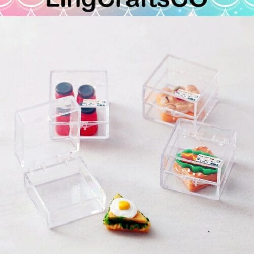 2PCS Miniature Square Display Box