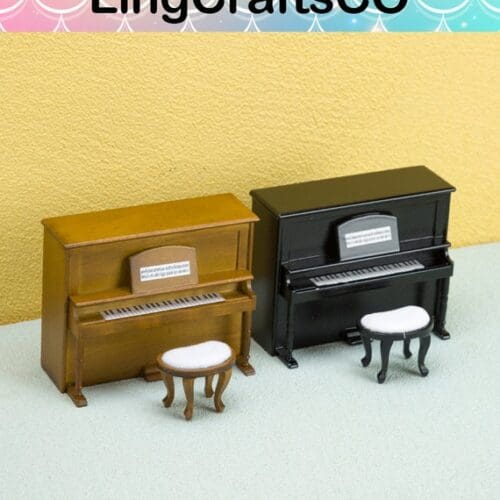 Dollhouse Wooden Upright Piano