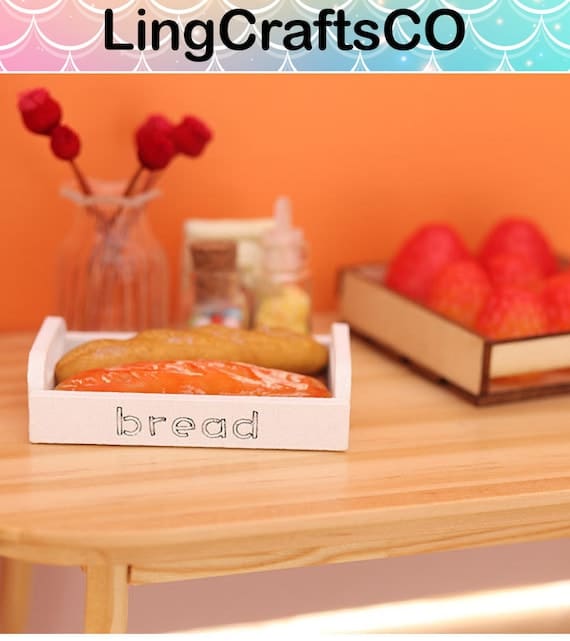 Miniature Wooden Bread Tray