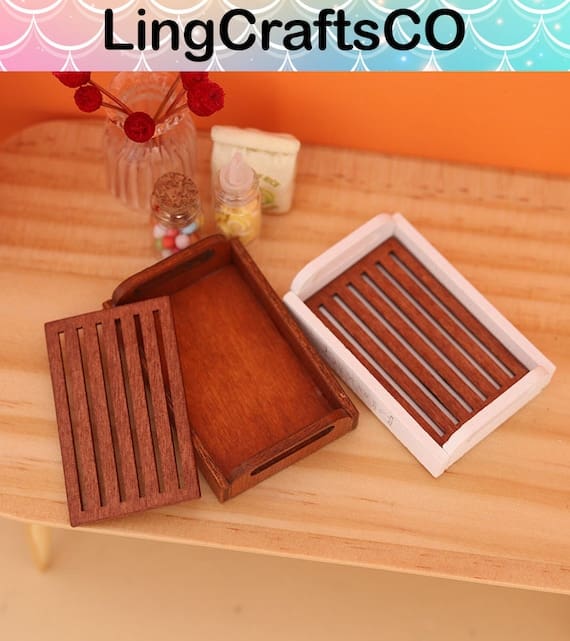 Miniature Wooden Bread Tray