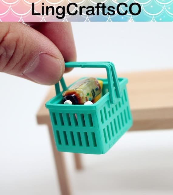 Miniature Green Storage Basket