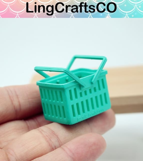 Miniature Green Storage Basket