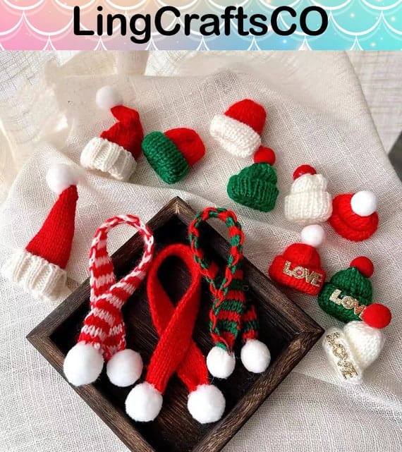 Miniature Christmas Scarf Set