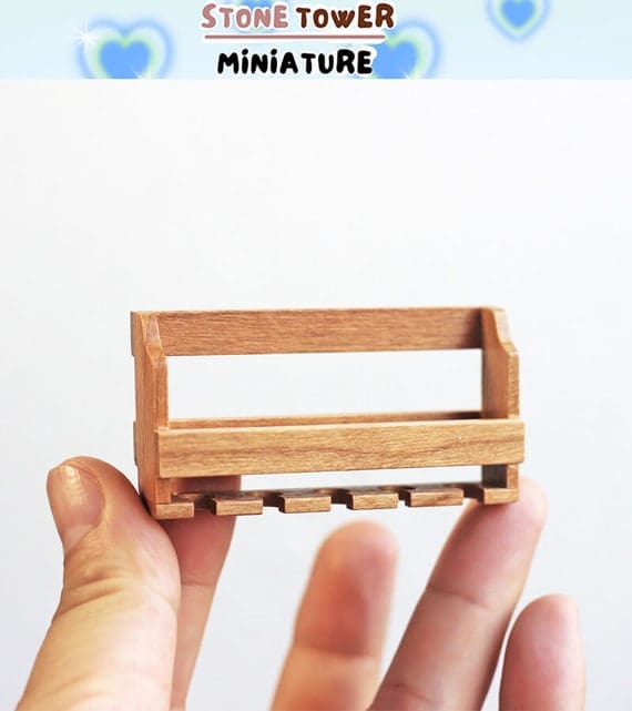 Miniature Wood Wine Rack