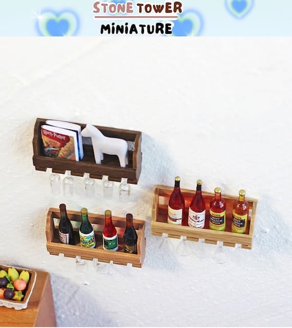 Miniature Wood Wine Rack