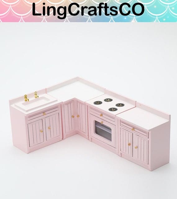 Miniature Kitchen Cabinets Set