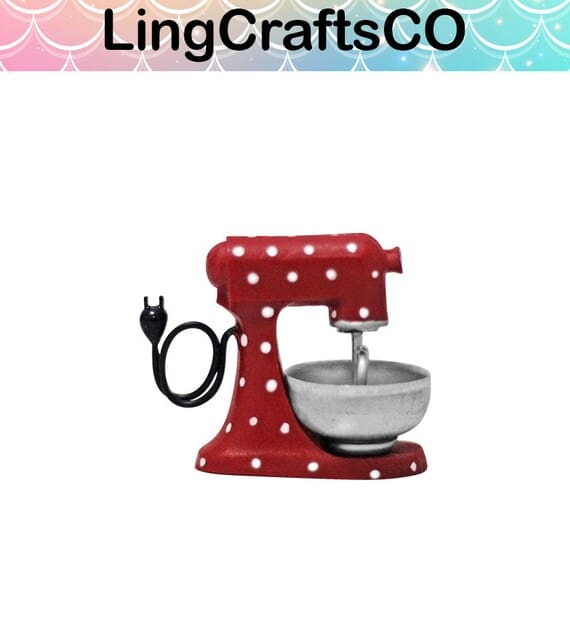 Miniature Red Desktop Egg Beater