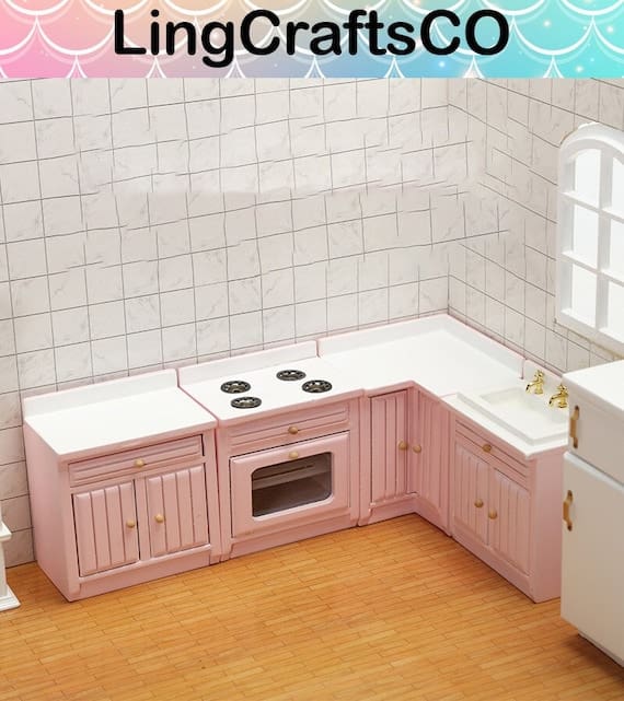 Miniature Kitchen Cabinets Set