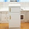 Miniature White Wood Refrigerator