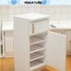 Miniature White Wood Refrigerator