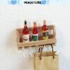 Miniature Wood Wine Rack