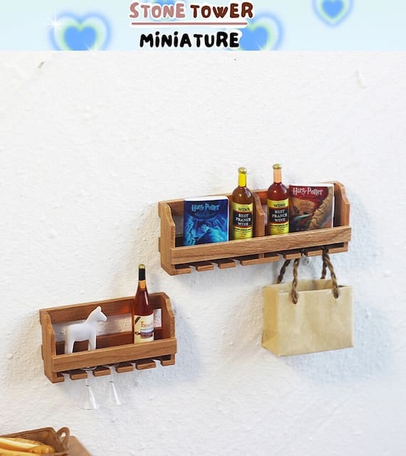 Miniature Wood Wine Rack