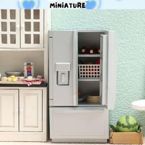 Dollhouse Silver Refrigerator