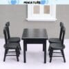 Dollhouse Black Table Set