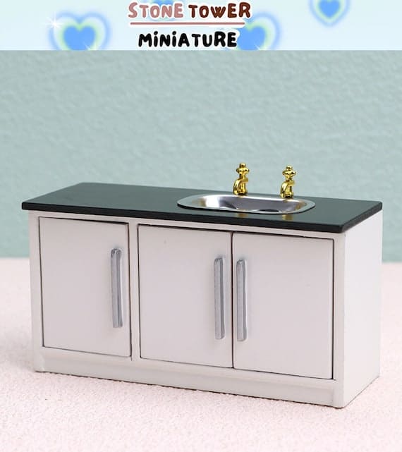 Dollhouse Kitchen Cabinet Set