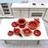 Miniature Red Cooking Pot