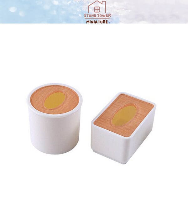 Miniature White Tissue Box