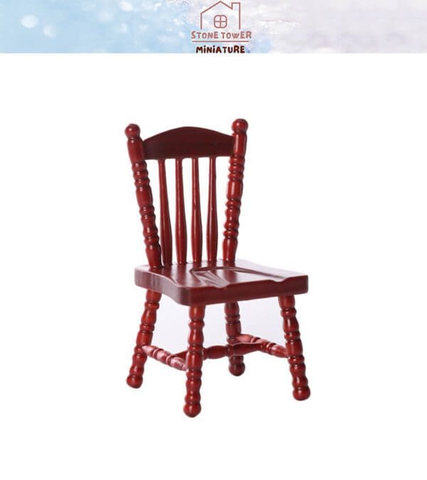 Miniature Wooden Red Chairs