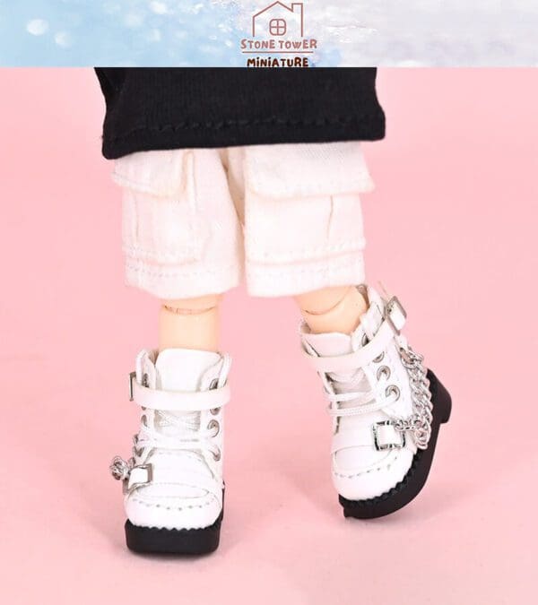 Ob11 Doll Chain Leather Shoes