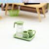 Miniature Green Teapot Set