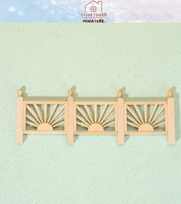 Miniature Unpainted Wooden Railing