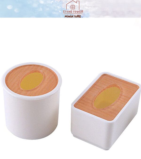 Miniature White Tissue Box