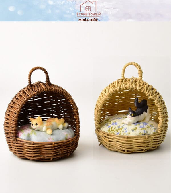 Miniature Rattan Cat Nest