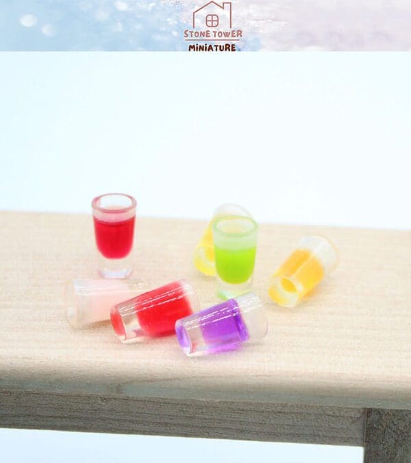 Colorful Dollhouse Drink Set