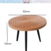 Miniature Round Wooden Table