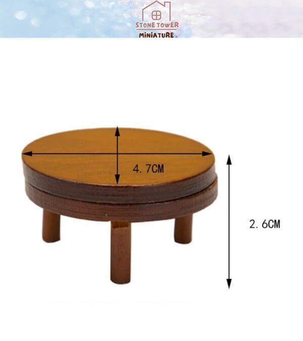 Miniature Round Brown Chair