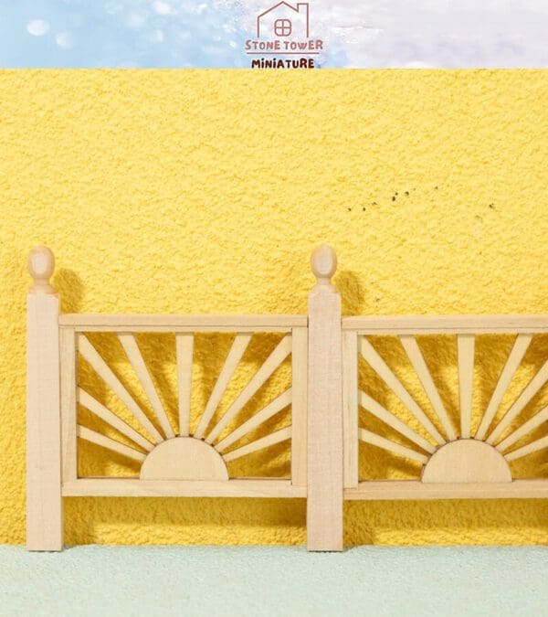 Miniature Unpainted Wooden Railing