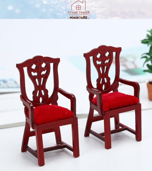 Miniature Red Sofa Chairs